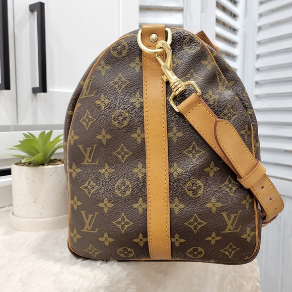 🩷LOUIS VUITTON Keepall 50 Bandouliere w/ Strap Travel Bag - Picture 11 of 16